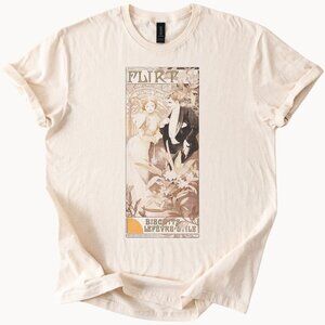 Mucha Flirt Art Nouveau Shirt Alphonse Mucha Graphic Tee